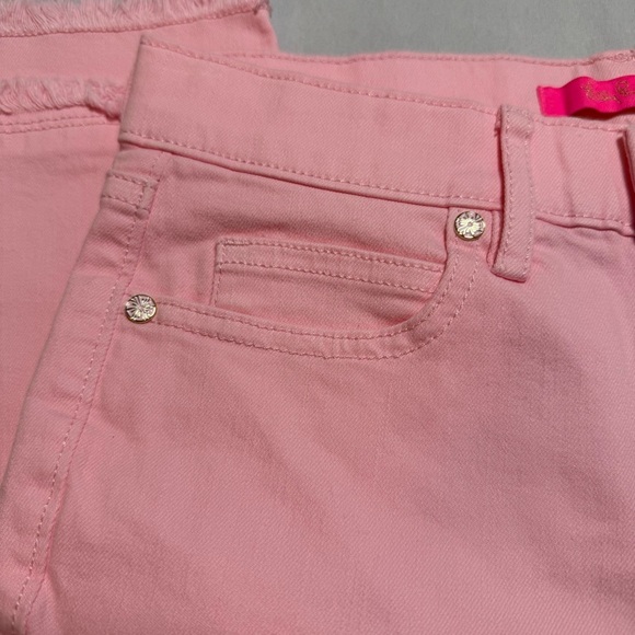 Lilly Pulitzer South Ocean High Rise Pink Calla Lily Pink Jeans - Picture 9 of 10
